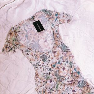 Mesh Maxi Dress Floral Print